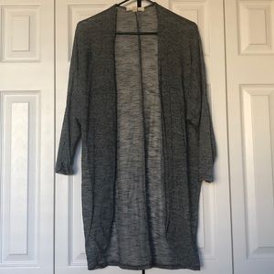 Grey Open Cardigan